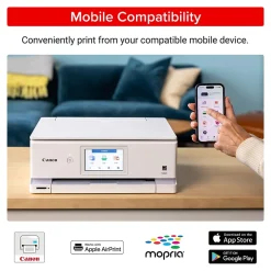 Color Printers<Canon PIXMA TS8820 Wireless Color Inkjet Printer, All-In-One, Print, Scan, Copy (6793C022)