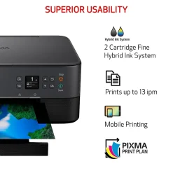 All-In-One Printers<Canon PIXMA TS6420a Wireless Color Inkjet Printer, All-In-One, Print, Scan, Copy (TS6420A BLACK)