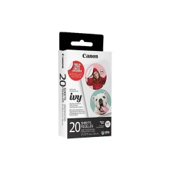 Outlet ZINK Precut Circle Sticker Paper, 2" x 3", 10 Sheets/Pack, 2 Packs/Carton (4967C001) Photo Paper