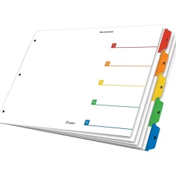 Cardinal ® 11" x 17" OneStep® Printable Table of Contents and Dividers, 5-Tab, Multicolor, 1/St Sale