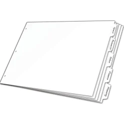 Cardinal Write & Erase Paper Dividers, 5-Tab, White (CRD84270CB) Outlet