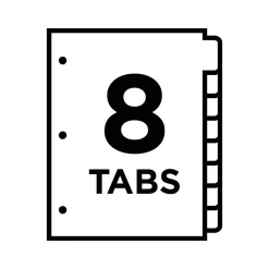 Cardinal Write & Erase Paper Dividers, 8-Tab, White (CRD 84271) Online