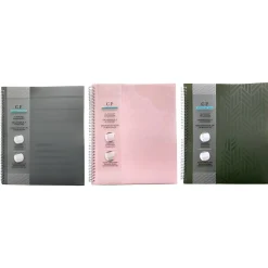 Carolina Pad Noted Neutrals Glossy 3-Hole Punched Other Pocket Quantities Plastic Portfolio Folder, Assorted Colors (93005) Best