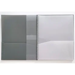 Carolina Pad Noted Neutrals Glossy 3-Hole Punched Other Pocket Quantities Plastic Portfolio Folder, Assorted Colors (93005) Best