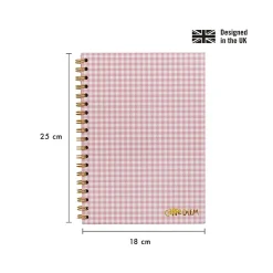 Carpe Diem Ballerina Pink Check 1-Subject Notebook, 7.5" x 9.75", Wide-Ruled, 80 Sheets, Pink/White (9377-CD) Online