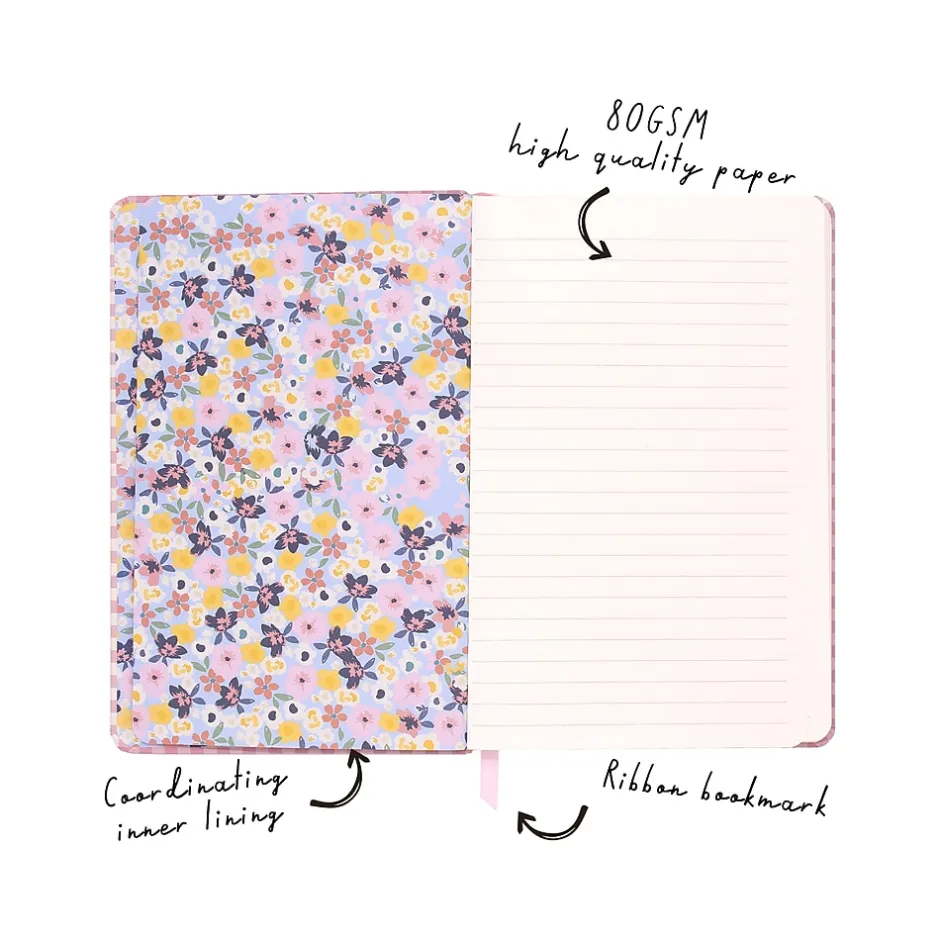 Carpe Diem Ballerina Pink Check Journal, 5.24" x 8.27", Wide-Ruled, Pink/White, 192 Pages (9371-CD) Hot
