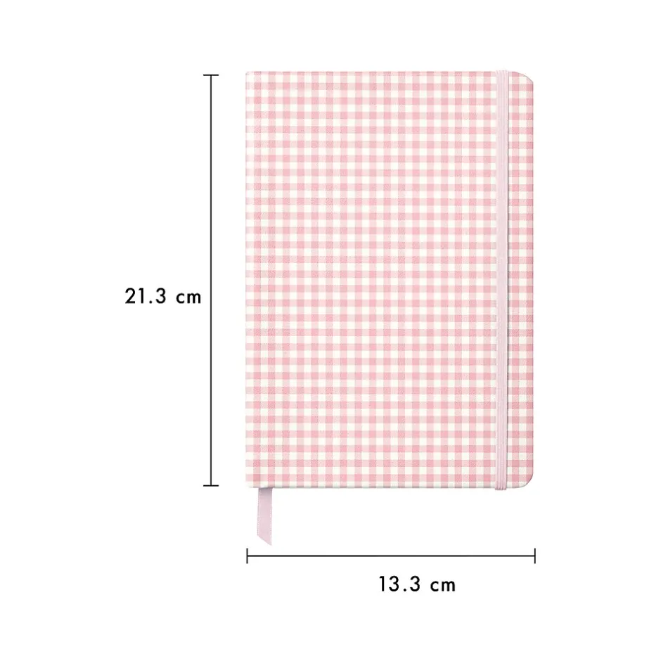 Carpe Diem Ballerina Pink Check Journal, 5.24" x 8.27", Wide-Ruled, Pink/White, 192 Pages (9371-CD) Hot