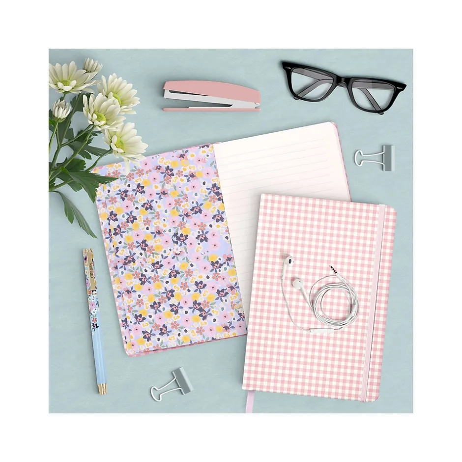 Carpe Diem Ballerina Pink Check Journal, 5.24" x 8.27", Wide-Ruled, Pink/White, 192 Pages (9371-CD) Hot