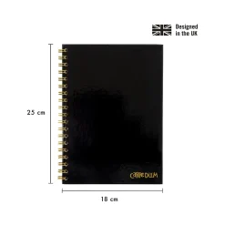 Carpe Diem 1-Subject Notebook, 7.5" x 9.75", Wide-Ruled, 80 Sheets, Black (9375-CD) Discount