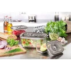 Food Storage Containers<Caso Design VG 3000 3-Piece Food Vacuum Canister Set Glass (11177)