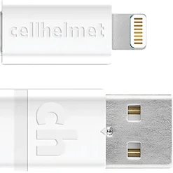cellhelmet Charge and Sync USB-C to Lightning Flat Cable, 6 Feet (CABLE-F-LIGHT-6-W)
