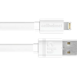 cellhelmet Charge and Sync USB-C to Lightning Flat Cable, 6 Feet (CABLE-F-LIGHT-6-W)