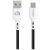 cellhelmet Charge and Sync USB-C to USB-A Round Cable, 3' (CABLE-C-A-3-R-G)