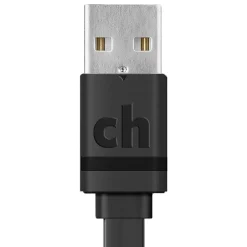 cellhelmet Charge and Sync USB-A to Micro USB Flat Cable, 3' (CABLE-F-MICRO-3-B)
