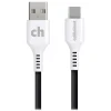 cellhelmet Charge and Sync USB-C to USB-A Round Cable, 10' (CABLE-C-A-10-R-G)