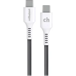 cellhelmet Charge and Sync USB-C to USB-C Round Cable, 10' (CABLE-C-C-10-R-G)