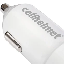 cellhelmet Dual-Port USB-C Power Delivery Car Charger, 20-Watt, White (CAR-PD-20W-C-C)
