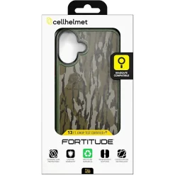 Cell Phone Cases<cellhelmet Fortitude Series MagSafe Phone Case for iPhone 16 Plus, Shock Absorbing, Mossy Oak Bottom Lands (CF-105-MO)
