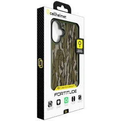Cell Phone Cases<cellhelmet Fortitude Series MagSafe Phone Case for iPhone 16 Plus, Shock Absorbing, Mossy Oak Bottom Lands (CF-105-MO)