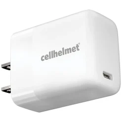 cellhelmet Single-USB Power Delivery Wall Charger with USB-C to USB-C Round Cable, 3 ft., 25-Watt, White (WALL-PD-25W+R-C)