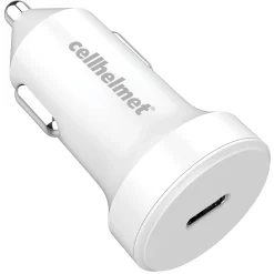 cellhelmet 20-Watt Single-USB Power Delivery Car Charger with USB-C to Lightning Round Cable, 3 Feet(CAR-PD-20W+R-LIGHT)
