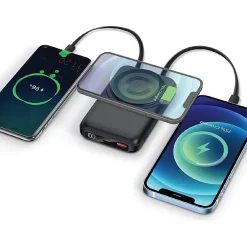 Centon Magnetic Wireless USB Type-C Power Bank, Black (OB-MSPBC2)