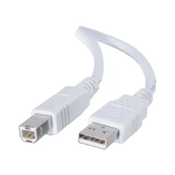 Usb Cables<C2G Cables to Go 6.6' USB A to USB B Cable, Male to Male, White (13172)