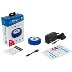 ChargeHub USB Charging Station for Multiple Brands, Blue (CRGRD-X7-004)