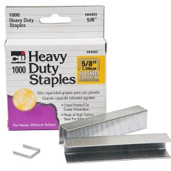 CLN Charles Leonard Extra Heavy Duty Staples, 5/8 inch, Silver, 10 packs (CHL84063) Best
