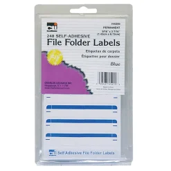 CLN Charles Leonard File Folder Labels, Blue, 6 packs of 248 (CHL45215) Clearance