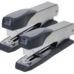 Charles Leonard High Capacity Executive Stapler, 50 Sheet Capacity, Gray/Black, Pack of 2 (CHL82415-2)