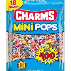 Hard Candy & Lollipops<Charms Mini Pops Lollipops, Assorted Flavors, 71.96 oz., 400 Pieces (CRM34006)