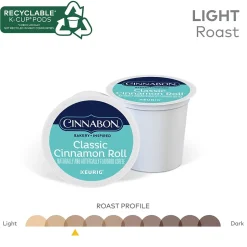 Keurig K-Cups<Cinnabon ® Classic Cinnamon Roll Coffee, Keurig® K-Cup® Pods, Light Roast, 48/Box (373156)