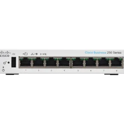 Cisco 250 8-Port Gigabit Ethernet Managed Switch, Silver (CBS2508TDNA)* Ethernet Switches & Splitters