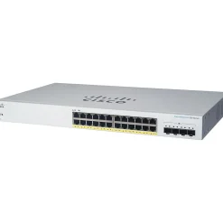 Cisco 220 24-Port Gigabit Ethernet Managed Switch, Silver (CBS22024FP4GNA)* Ethernet Switches & Splitters