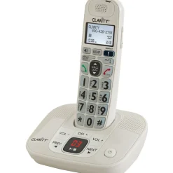 Office Phones & Conferencing<Clarity CLAR53712 Single Line Cordless Amplified Phone, White