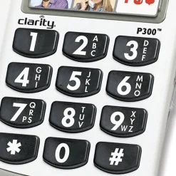 Office Phones & Conferencing<Clarity P300 Amplified Corded Photo Phone, White (CLAP300)