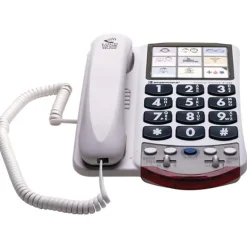 Office Phones & Conferencing<Clarity P300 Amplified Corded Photo Phone, White (CLAP300)