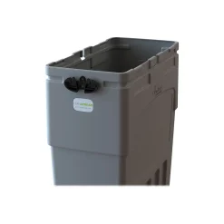 CleanRiver LeanStream Plastic Trash Can, 23 Gallon, Gray (LS1B-002)
