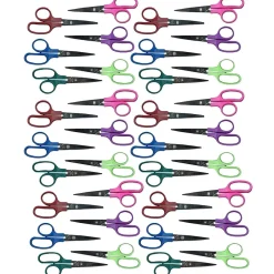 Charles Leonard CLI 5" Stainless Steel Kid's Scissors, Pointed Tip, Assorted Colors, 36/Pack (CHL77505-36) Clearance