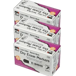 CLI Dry Erase Markers, Chisel Tip, Black, 12/Pack, 3 Packs (CHL47920-3) Discount