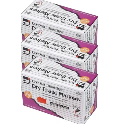 CLI Dry Erase Markers, Chisel Tip, Red, 12/Pack, 3 Packs (CHL47930-3) Outlet