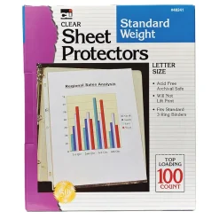 CLI Standard Sheet Protector, 8.5" x 11", Clear, 100/Box, 2 Boxes (CHL48241-2) Online