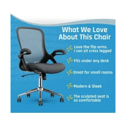 Hot Ergonomic Fabric/Mesh Swivel Task Chair, (CCHR10003B) Office Chairs