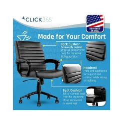Clearance Transform 3.0 Ergonomic Bonded Leather Swivel Desk Chair, (CCHR10008B) Office Chairs