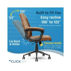 New Transform 3.0 Ergonomic Bonded Leather Swivel Desk Chair, (CCHR10008A) Ergonomic Chairs