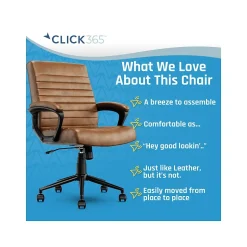 New Transform 3.0 Ergonomic Bonded Leather Swivel Desk Chair, (CCHR10008A) Ergonomic Chairs