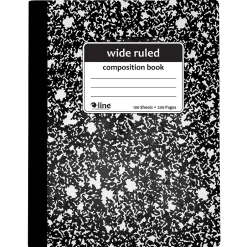C-Line Composition Notebooks, 100 Sheets, Wide Ruled, Black Marble, 12/Pack (CLI22024-12) Best