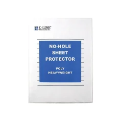 C-Line Heavyweight No-Hole Sheet Protectors, 8-1/2