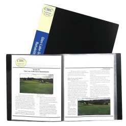 C-Line Presentation Book with Sheet Protector, 24 Pockets, Letter, Black (CLI33240) Sale